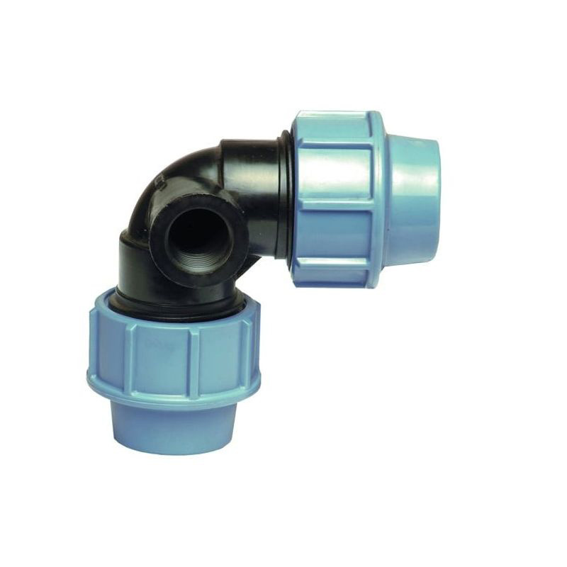 Кутник 90° із бічним внутрішнім різьбленням 32x32x3/4`, 16 PN, поліпропілен